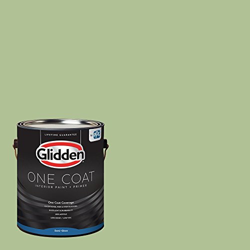 Glidden Interior Paint + Primer: Green Interior Paint /Harmonious, One Coat, Semi-Gloss, 1