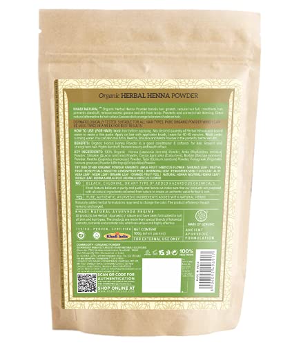 Khadi Natural Herbal Henna Powder Pack | Herbal Hair Color | 100% Natural | Colours and conditions hair | Repair hair damage and breakage |... - Image 3