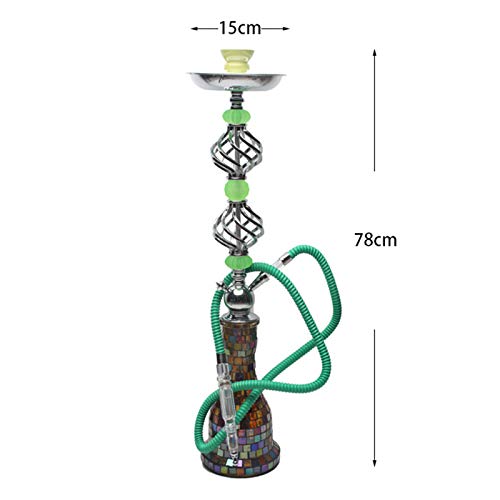 Großes 30" Shisha Set Komplett, Mosaikvase, Geeignet für zu Hause oder Unterwegs, Tragbare Wasserpfeife mit Zubehör, 1 Schlauch – Bild 3