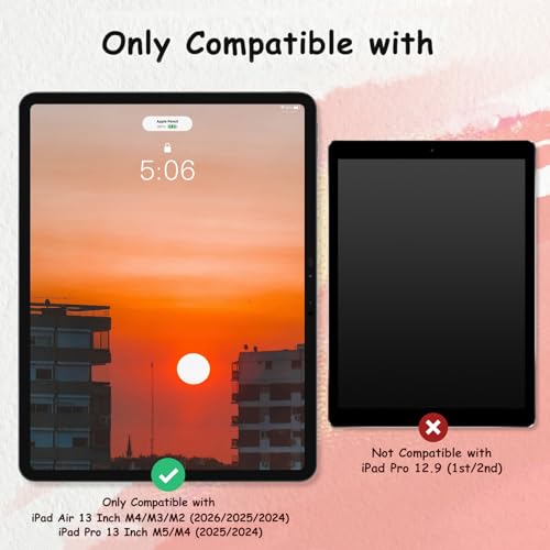 Image of BERSEM (2 Pcs) Paperfeel Screen Protector for iPad Air 13 Inch (M4 / M3 /M2) & iPad Pro 13 Inch (M5 /M4), Matte PET film for Drawing, Anti-Glare, Designed for Apple Pencil drawing /writing