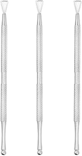 ZIZZON Cuticle Pusher Stainless Steel Triangle Cuticle Peeler Scraper Remove Gel Nail Polish Nail Art Remover Tool 3 Pack.