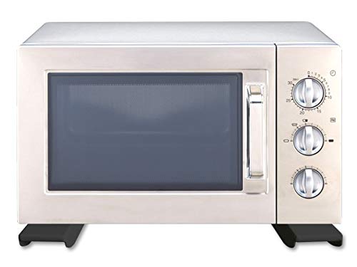 Mikrowellenhalterung Ausziehbar 32-52 cm für Küchengeräte Grill Mini Backofen inkl. Montagematerial - schwarz Modell: H75B