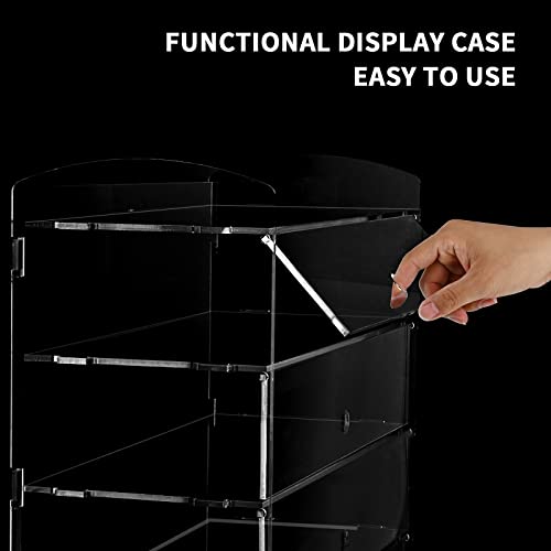 Tiryiuou 4 Tier Acrylic Pastry Display Case Commercial Retail Display Shelf Clear Countertop Bakery Case For Donut Cupcake Cookie #TOP3
