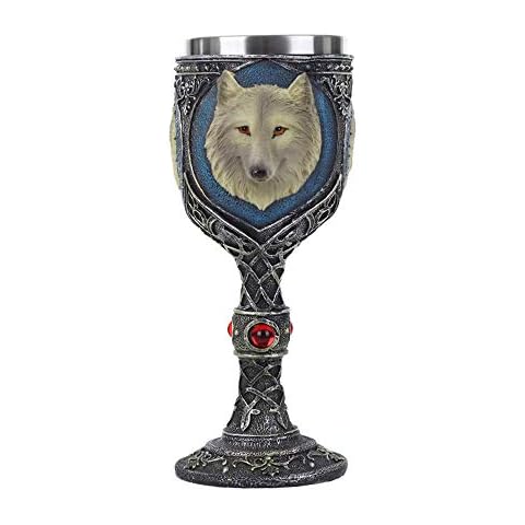 VOANZO Copa de Vino Lobo Cráneo Retro Cover