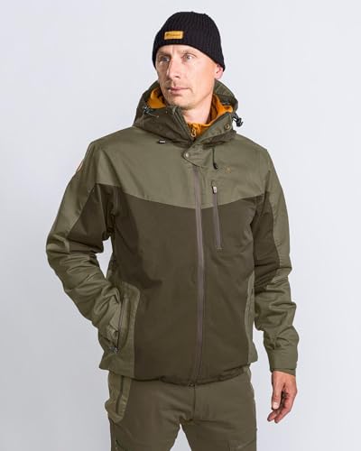 Pinewood Herren Finnveden Hybrid Extrem Jacke - Outdoor Jacken für Herren - mit 4-Wege-Stretch für Bewegungsfreiheit und Komfort, wind- und wasserdicht, mit verstellbarer Passform