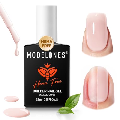 Image of modelones Builder Nail Gel HEMA-Free Cover Nude, Gentle Builder For Nails