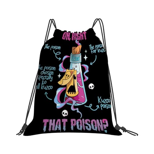 Vintage Funny Drink Me Oh Right That Poison-Llama Halloween Drawstring Bag For Gym