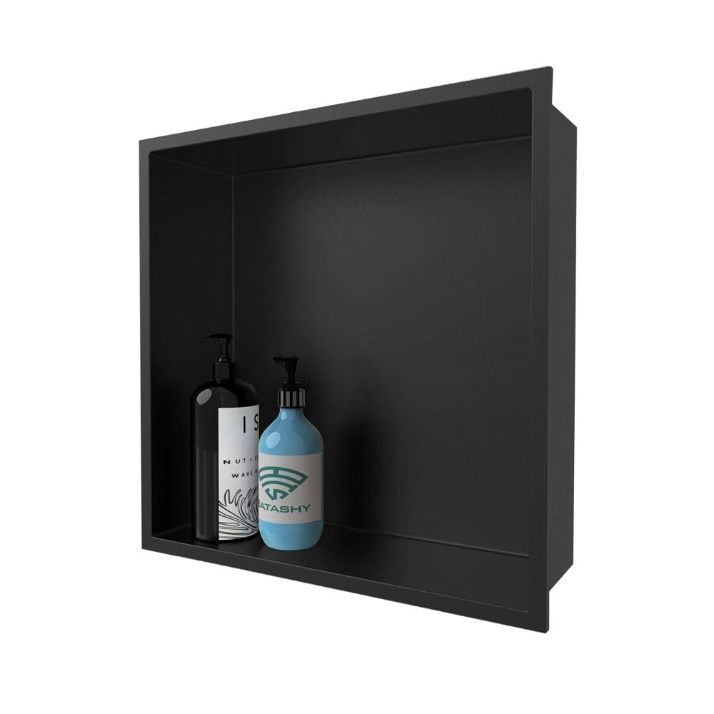 Niche de douche étanche et antirouille en acier inoxydable brossé