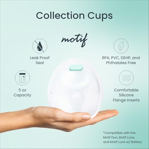 image for Motif Medical Breast Milk Collector Cups for Luna & Duo Breast Pump - 