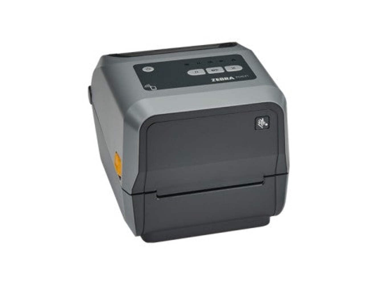 Zebra ZD621t Drucker mit Abreißkante - 300 DPI - Thermodirekt, Thermotransfer - 108 mm max. Druckbreite, BTLE, LAN, seriell (RS-232), USB, USB-Host Schnittstellen (ZD6A043-30EF00EZ), grau/schwarz