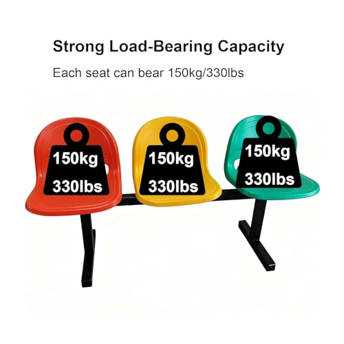 Asiento de 3 plazas resistente a 330 libras para recepciones y salas 7