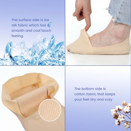 6 pairs No Show Socks for Women Nylon Non Slip Low Cut Invisible Liner Footies Invisible Silky Low Liner Socks for Flats Loafers Lightweight4