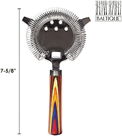 Totally Bamboo Baltique Marrakesh Collection Hawthorne Cocktail Strainer, Stainless Steel Bar Strainer - Thumbnail 4