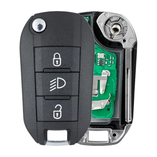 INOKEY Clé Peugeot 208 2008 308 Partner Citroën C3 C4 Berlingo Opel Corsa Mokka Grandland X Toyota ProAce City (2016-2025) - Puce ID4A/51 (HITAG AES) - 3...