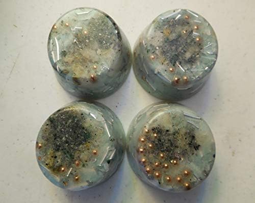 4 Pearl Green Small Tower Busters Orgone Generator Energy Accumulator PERFECT GIFTING TOOL! Made 7.83/432/528Hz Frequency with OM Chants Many Beautiful Ingredients!