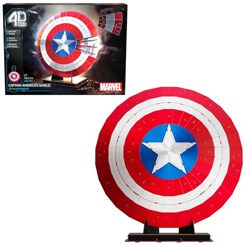 Puzzle 3D Escudo Capitán América Marvel 4D Build 6070929