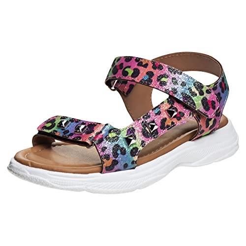 Kensie Girl Sandals - Girls' Open Toe Glitter Sandals with Buckle Straps (Little Kid/Big Kid), Size 1 Little Kid, Multi Glitter Kensie Girl Sandals - Girls' Open Toe Glitter Sandals with Buckle Straps (Little Kid/Big Kid), Size 1 Little Kid, Multi Glitter