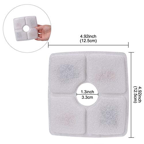 Pet Fountain Filters, 8 Packs Cat Fountain Replacement Filter, Carbon Replacement Filter For 84Oz/2.5L Automatic Pet Fountain Cat Water Fountain Dog Water Dispenser #TOP5