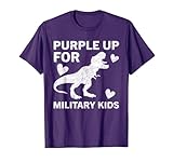 Purple Up For Military Kids Toddler Dinosaur Tee