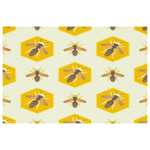 Sets de table lavables tissu Oxford anti-tache et isolant thermique x4 - 2
