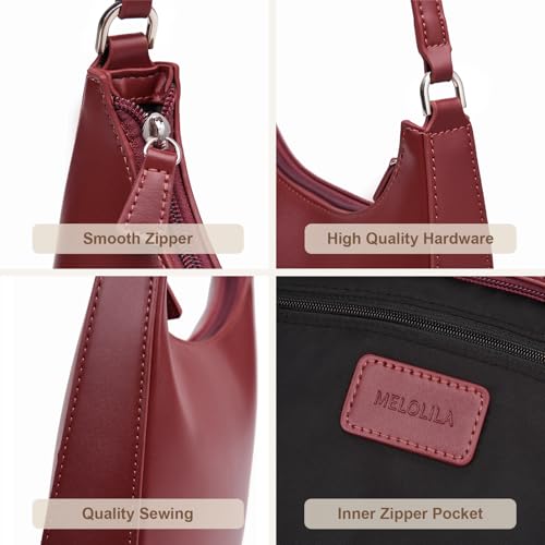 Image of Crescent Bag Shoulder Bag Trendy Purses for Women 2026 with Zipper Closure