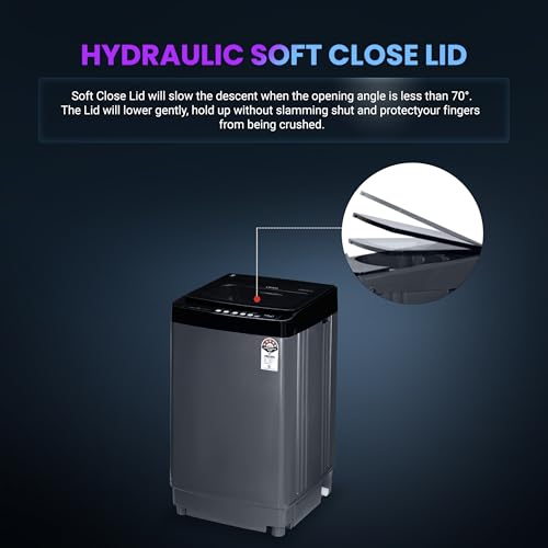 Image of Onida 7 Kg 5 Star Fully Autmatic Top Loading Washing Machine (T70CBG, Black)