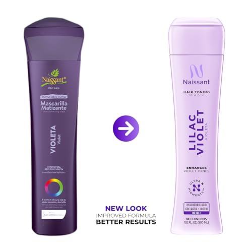 Image of Naissant Lilac Violet Hair Toning Mask | Ultra High-Purity Pigments | Color Depositing Violet Tone | Hyaluronic Acid, Collagen & Biotin | Paraben, Ammonia & Sulfate Free | 10.1 Fl. Oz