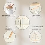 Clothes Drying Rack Tripod,Laundry Hanger Dryer Rack,Portable Drying Rack,Outdoor Clothes Rack-Drying Rack Clothing Laundry Bedroom Household Wooden-16rods - Image 3
