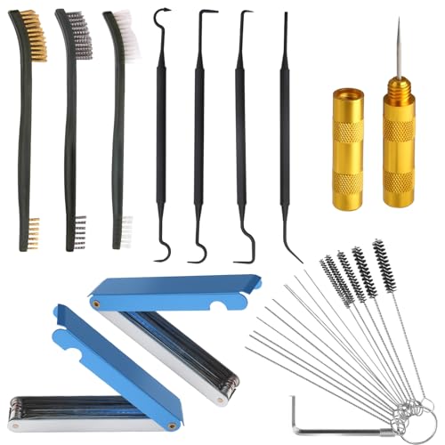 Image of 11 Pack Carb Cleaning Kit, Torch Tip Dirt Removal Set for Jets Nozzles Orifices, Throttle Body Tools for Chainsaw Motorcycle ATV Carb Welding Stove Shower Head Maintenance