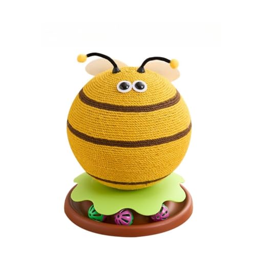 Fiozwea 猫用爪とぎポスト、タンブラー、抜け毛なし、縦型、サイザル麻、動物とフルーツの形をした猫用爪とぎボールおもちゃ (B)