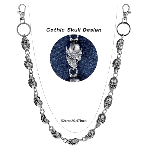 Skull Chunky Pants Chain,Wallet Chains for Men,Pocket Chain Belt Chain2
