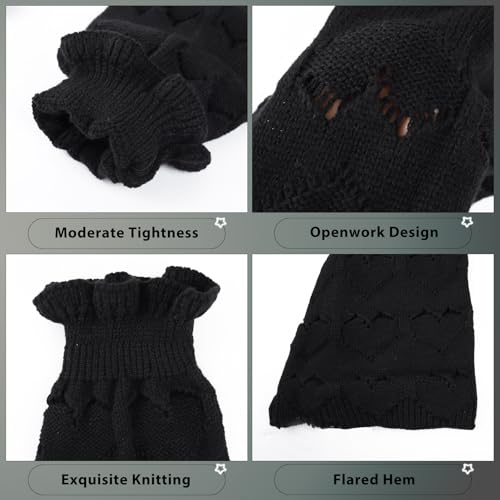 Junely Leg Warmers for Women Kawaii Leg Warmer Cute Legwarmers Japanese Socks Emo Goth Gyaru Accessories 5