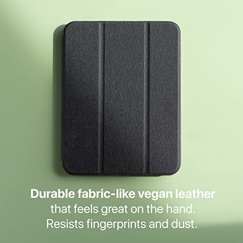 Tineeowl Ipad Mini 6 Mocha 2021 Ultra-Slim Clear Case With Pencil Holder + Tri-Fold Stand Cover, Absorbs Shock, Lightweight (Black) #TOP2