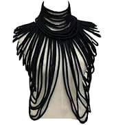 HollandaisWax Handmade Ankara Kente Necklace Women Long Multi Strand African Cotton Rope Shoulder...