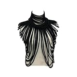 HollandaisWax Handmade Ankara Kente Necklace Women Long Multi Strand African Cotton Rope Shoulder Necklaces Body Jewelry