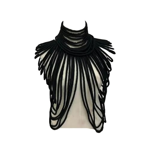 HollandaisWax Handmade Ankara Kente Necklace Women Long Multi Strand African Cotton Rope Shoulder Necklaces Body Jewelry