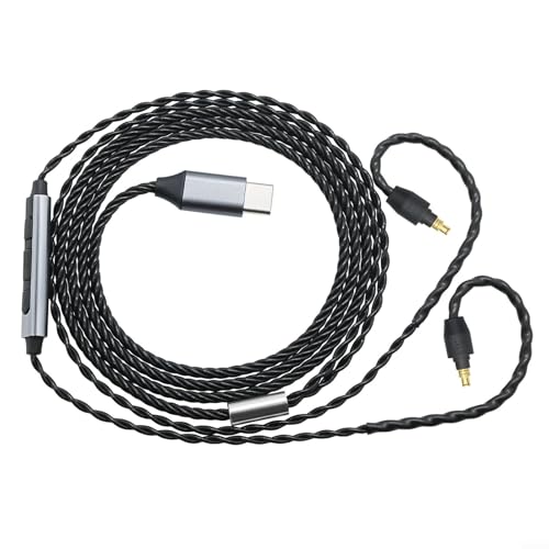 Câble IE40Pro détachable 0.78mm 2 broches noir 1.2m avec micro fil tressé