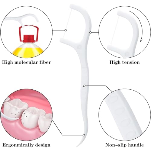 Image of Carrot - 3 in 1 Tooth Cleaning Fresh Dental Floss,Oral Care Teeth Flossing Thread Toothpicks Stick Set for Fresh, Healthy and Breath Gums (PACK OF 50)