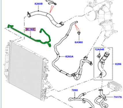 Miniatura 2 de ORIGEN LAND ROVER MANGUERA DE RADIADOR AL TANQUE DE EXPANSIÓN LR4 RANGE ROVER SPORT 10-13 5.0L NO SOBRECARGADO LR013687