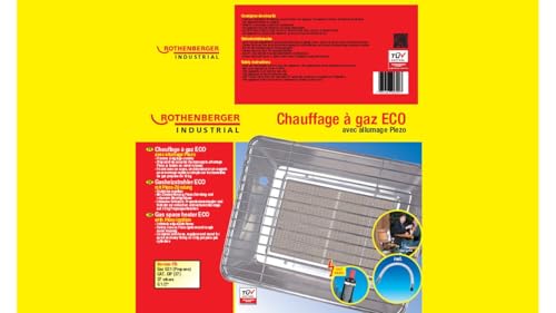 ROTHENBERGER Industrial Gasheizstrahler mit Piezozündung - Frankreich Version, Grau, 035985F