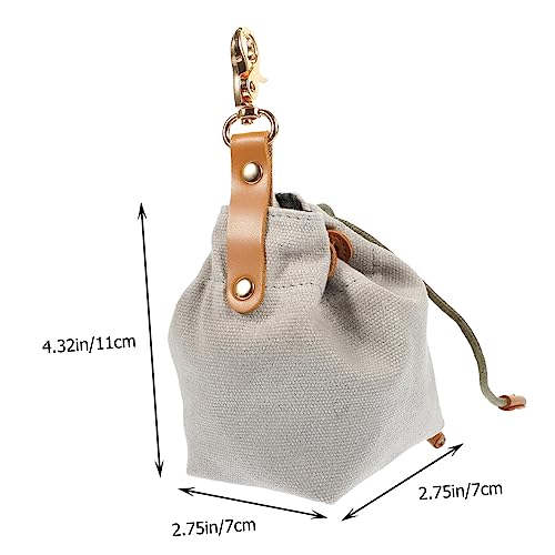 Bolsa de golosinas con cordon de lienzo resistente para comida de perro y snacks de paseo 6