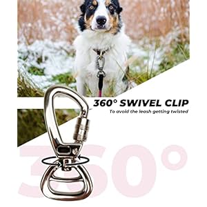   Dog-Leash-Large-Dogs-5FT-Heavy-Duty-12-inch-Thick-Nylon-Rope-Training-Leashes-Durable-Carabiner-Sturdy-Clip-Good-Choice-for-Strong-Breed-Dogs-Pink