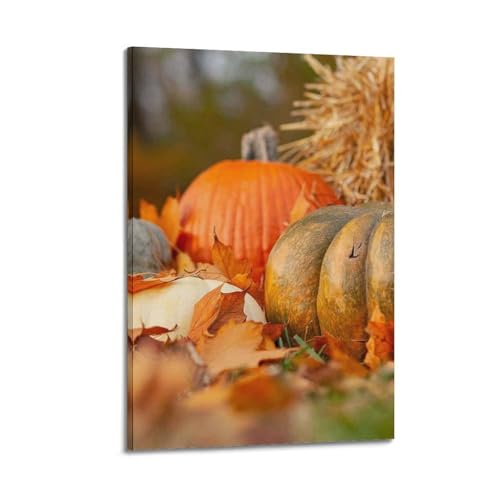 Poster de saison Citrouille Harvest ZOGJIN cadre 60x90 cm décor mural