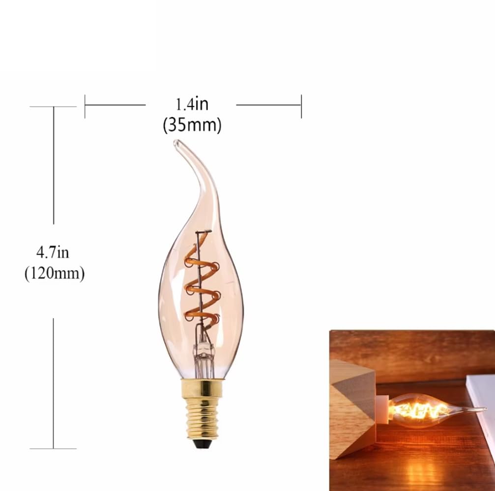 10PCS Dimmerabile LED Lampadina A Candela 2200K Retro LED Effetto Fiamma Lampadina Fuoco C35T Decorativa LED Lampadina 3W E14 Base Fiamma Lampada