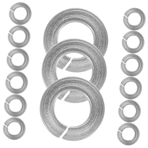 BUGUUYO 100pcs Stainless Steel Washers Od Spring Lock Washers Gasket Assortment Kit 1/4 Washer Steel Spring Washer Set