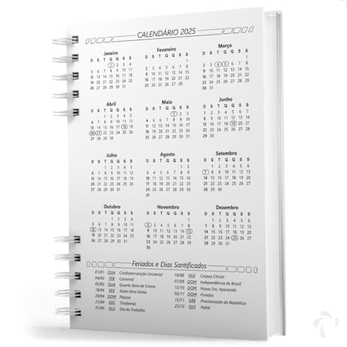 Agenda 2025 Capa Dura Negócios E Organização Pessoal Cinza