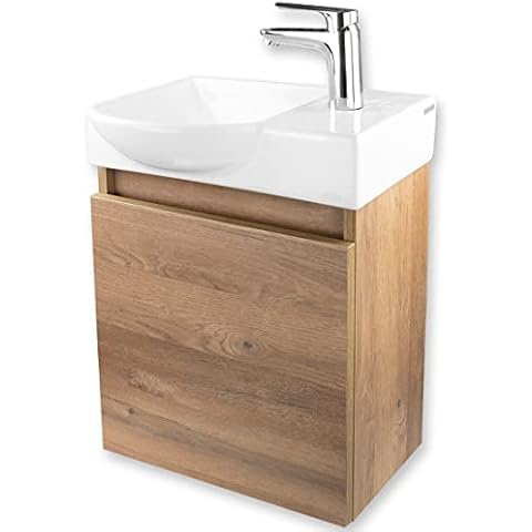 Alpenberger Waschbeckenunterschrank in Bambus Optik Cover