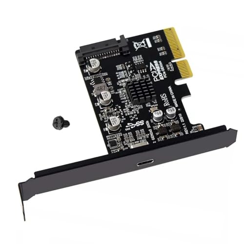 PH66 PCI-E Expansion Card 20Gbps PCI-E to USB 3.2 Gen 2x2 SATA 15PIN Power Backup Interface Support PCIE X4 X8 X16 Slots