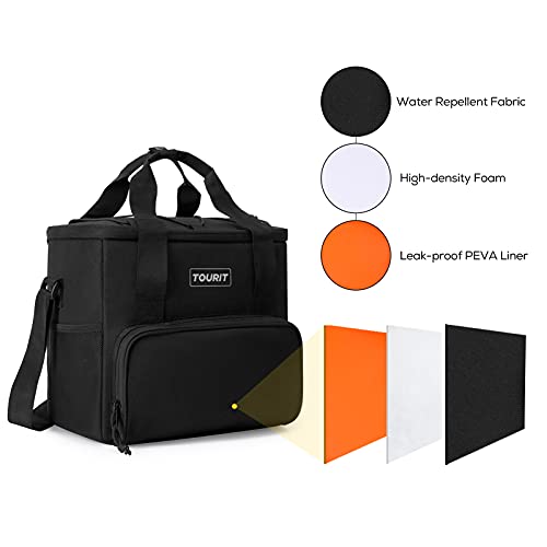 Image of TOURIT Small Soft Cooler Bag Insulated, 24 /35 /46-Can Lunch Cooler Bag, Ice Chest, 14.6 /24 /32L Leakproof & Portable Coolers for Picnic, Beach, Camping, Work, Travel, Trip