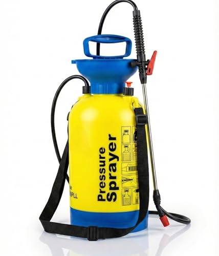 Image of Sprayers Capacity 5Ltr | Portable Pressure Sprayer with Shoulder Strap | for Gardening and Agriculture Spray